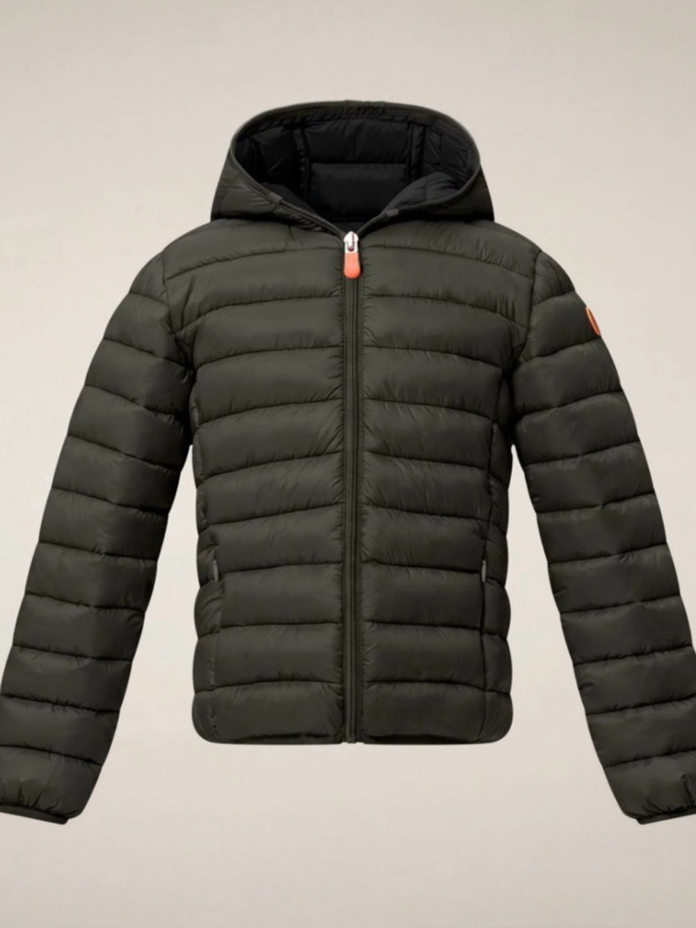 Like New [$298] SAVE THE DUCK Kids Olive Puffer Jacket. Size  8 yrs